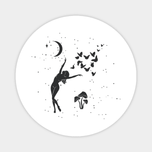 Dancing Moon Butterfly Goddess Magnet